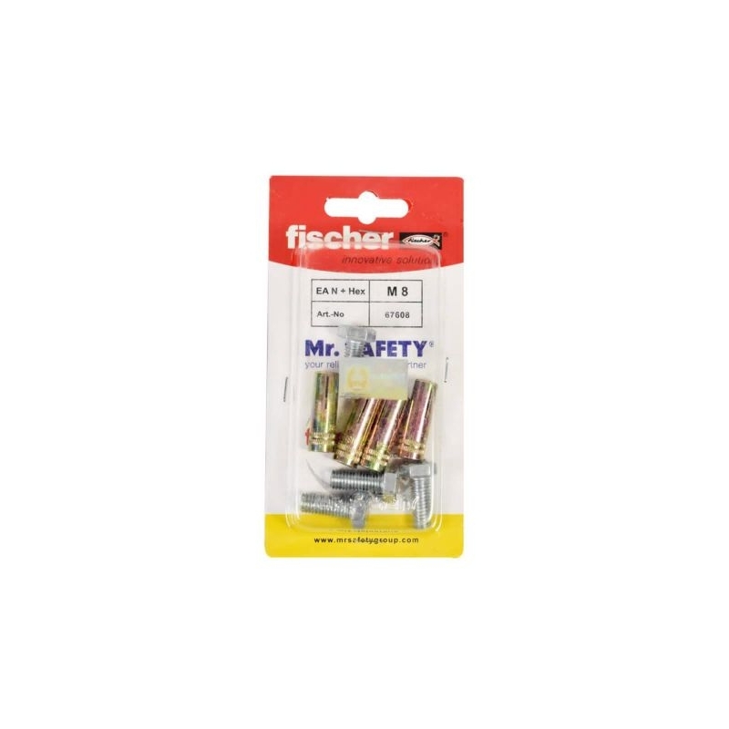 Fischer Set Sekrup dan Angkur EA M8 4 pcs / Dynabolt / Baut Beton