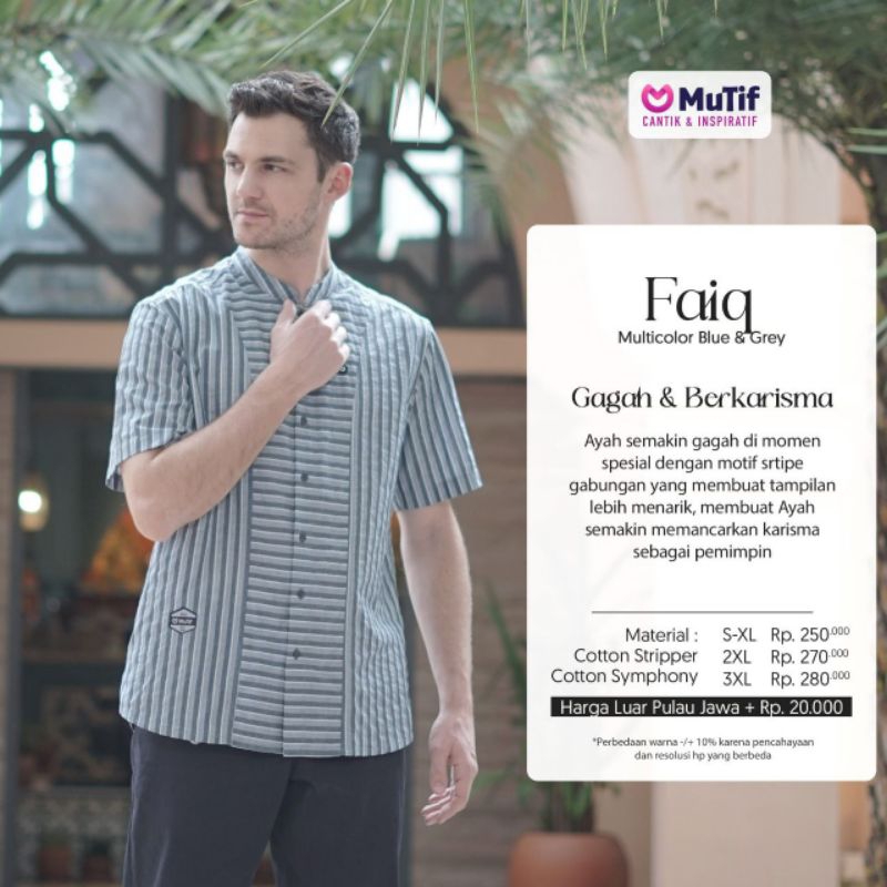 BAJU KOKO MUSLIM ATASAN PRIA PREMIUM MURAH FAIQ BY MUTIF