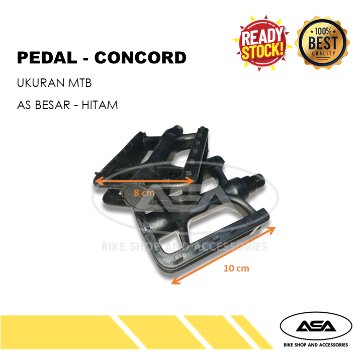 Pedal Sepeda MTB Lipat As Besar Hitam CONCORD / EXOTIC murah baru ori