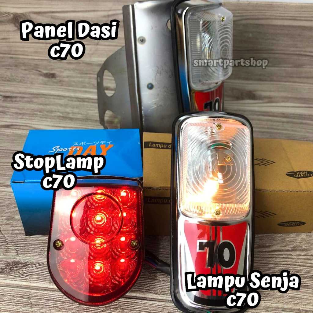 PANEL DASI C70 PANEL DADA DASI HONCA C70 LOGO PANEL LAMPU SENJA C70 STOPLAMP C70 SET