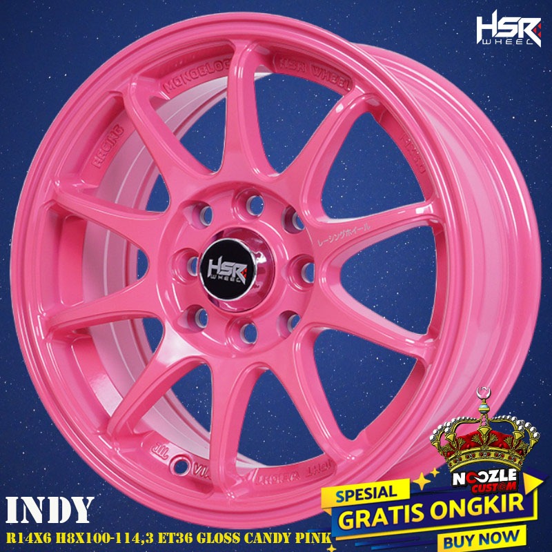 Velg Mobil HSR Ring 14 Lubang 4 Double PCD Pelek Brio Agya Xenia