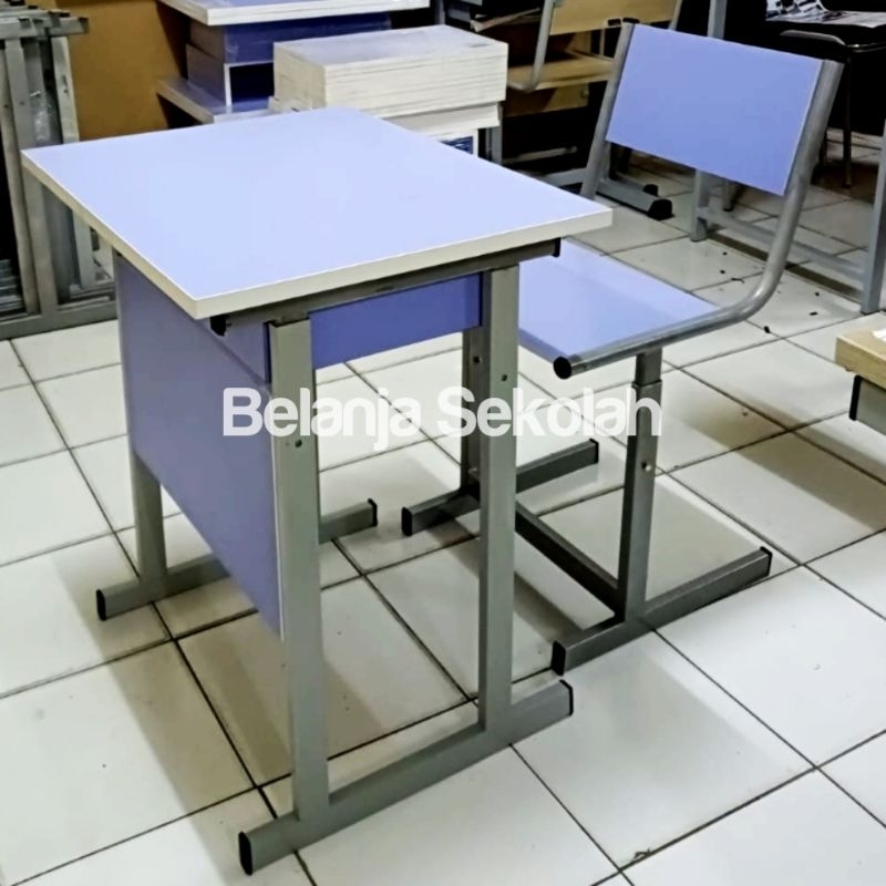 Meja belajar besi Hollow Kotak Meja Kursi Biasa