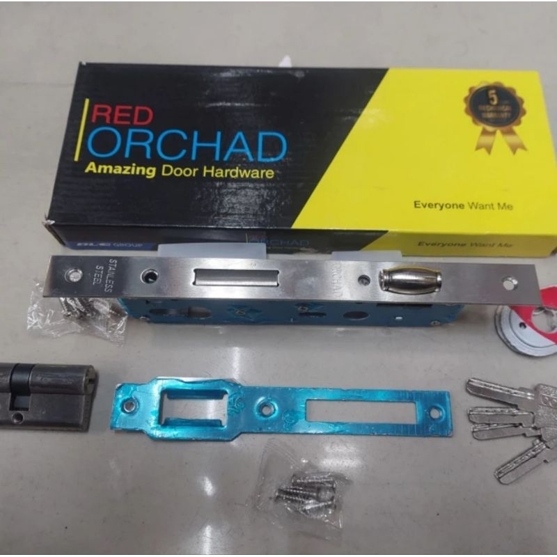 Body Kunci Pintu Pelor Aluminium Set Kunci / Kunci Pintu Pelor Alumunium