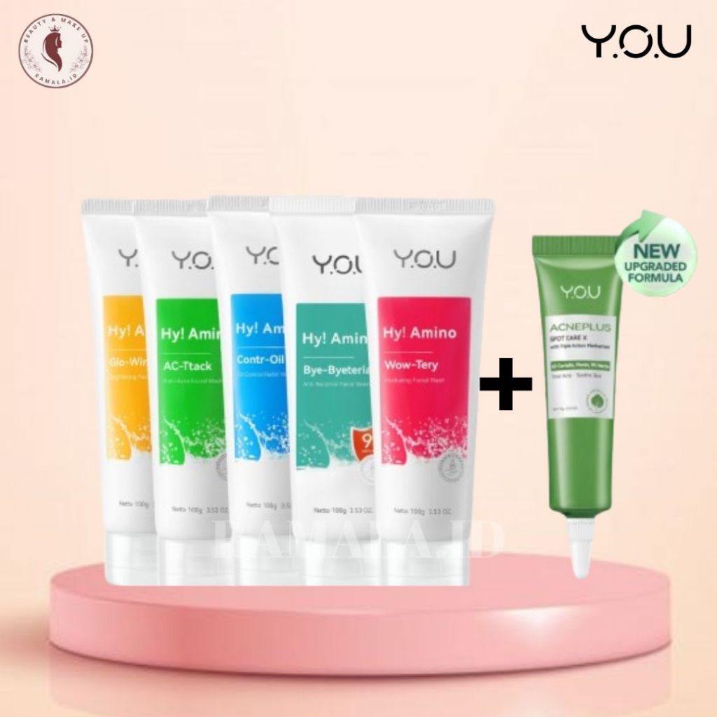 You Bundle Set Acne Plus Spot Care & Hy Amino Facial Wash Anti Acne | Hydrating | Bye Byeterial | Br