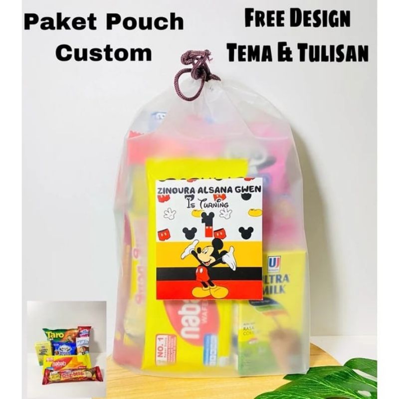 

Paket snack ulang tahun anak pouch / souvenir ulangtahun anak / hampers bingkisan ultah