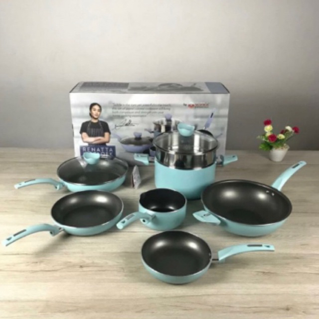 Panci Set Supra 9 Pcs Pastel Renata Moeloek