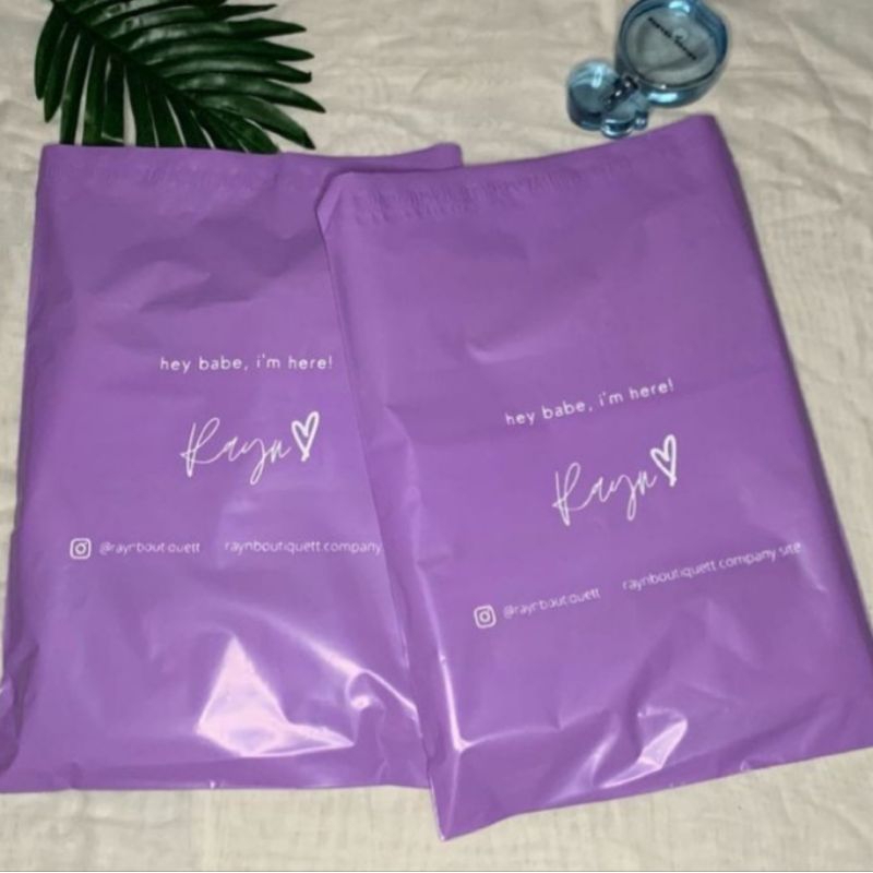 

COSTUM SABLON POLYMAILER PLASTIK PACKING UNGU GLOSSY PREMIUM