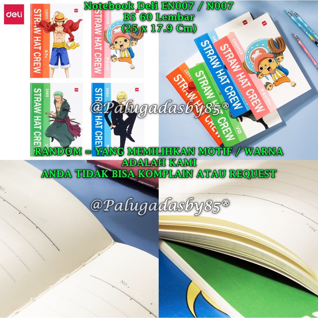 

(1 Biji) GROSIR Buku Tulis Deli EN007 B5 60 Lembar One Piece / Buku Tulis Jahit Benang Deli EN007 B5 / Notebook Deli N007 B5 / Deli EN 007