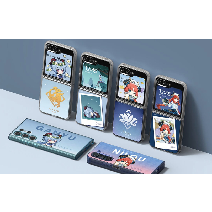 Genshin Impact Flip Suit Case Set for Galaxy Z Flip5 S23 ULTRA GENSHIN Z FOLD 5 Genshin impact flip 