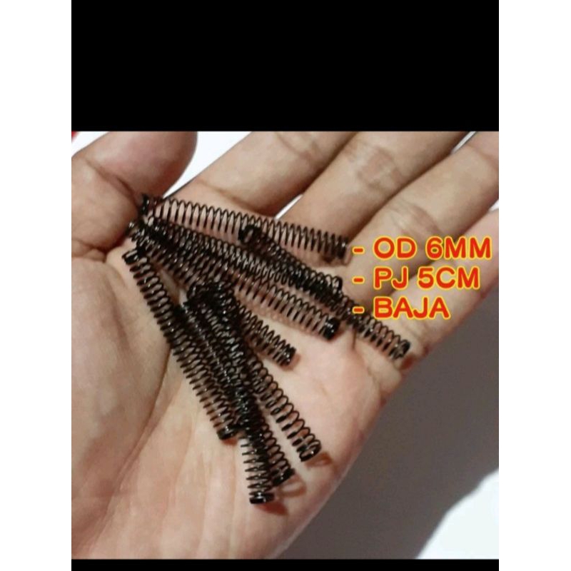 Per spring Pegas Tekan Od 6mm pj 5cm Baja