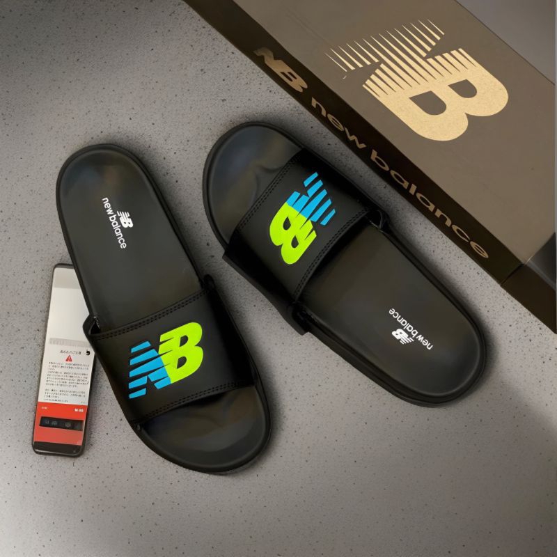 Sandal slop new balance terbaru pria Sendal slop pria original new balance anti slip