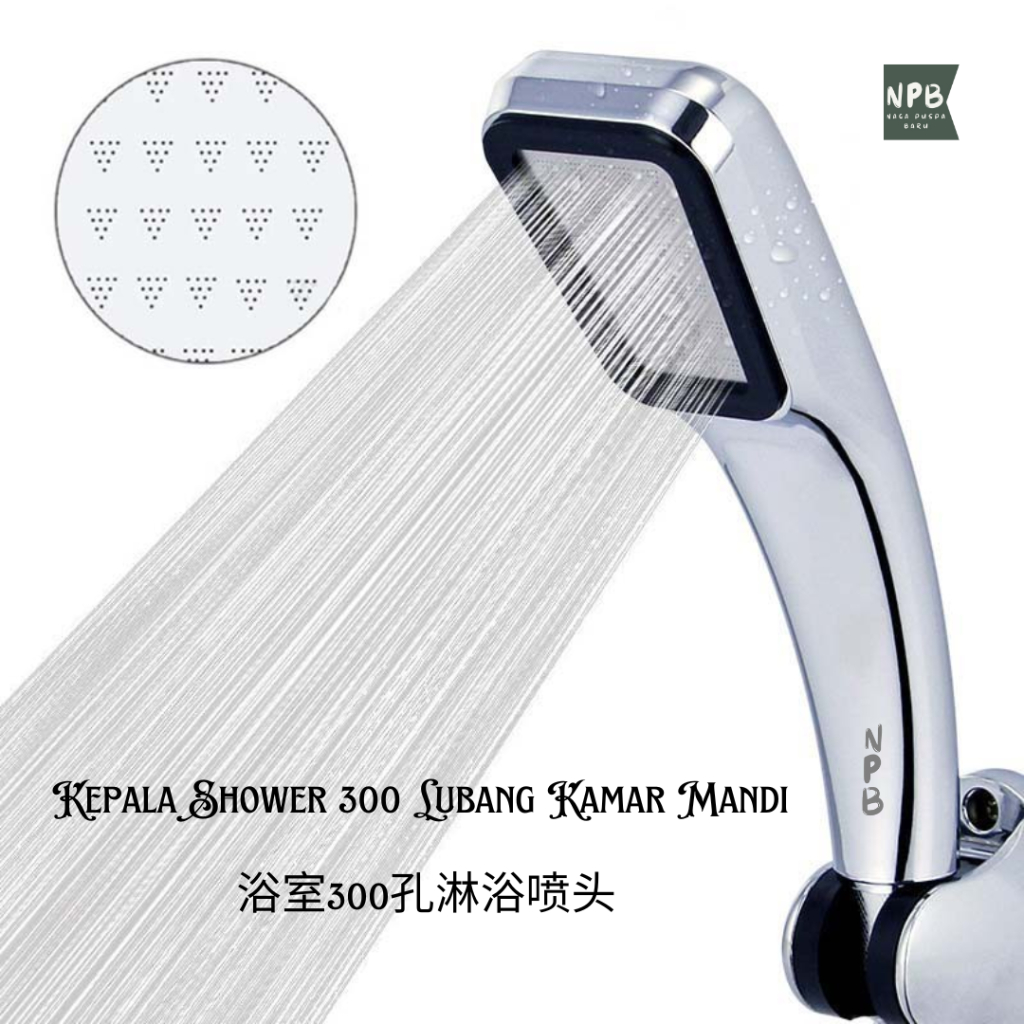 Kepala Shower 300 Lubang Kamar Mandi - Shower Mandi Plastik 300 Lubang