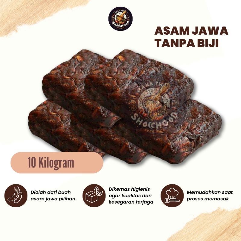 

Asam Jawa Tanpa Biji Asem Jawa 10kg Bumbu Dapur Herbal Asli Alami Berkualitas