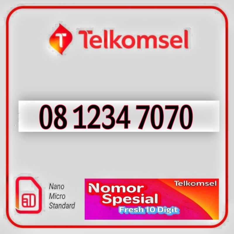 Nomor cantik simpati 10 digit nomer kartu perdana Telkomsel simpati prabayar 10digit limited edition