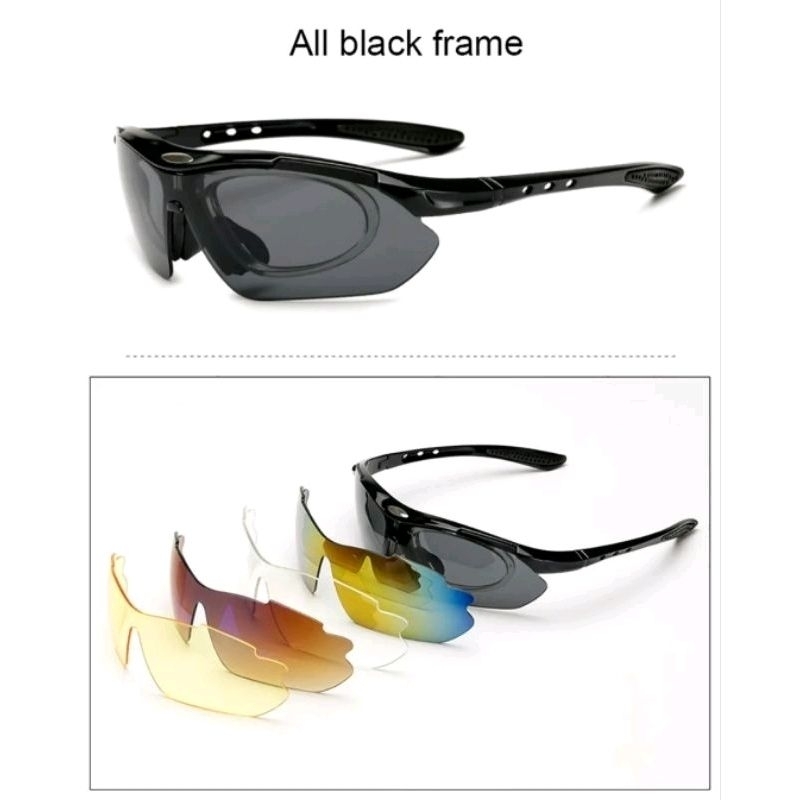 KACAMATA TACTICAL OAKLEY 6 LENSA