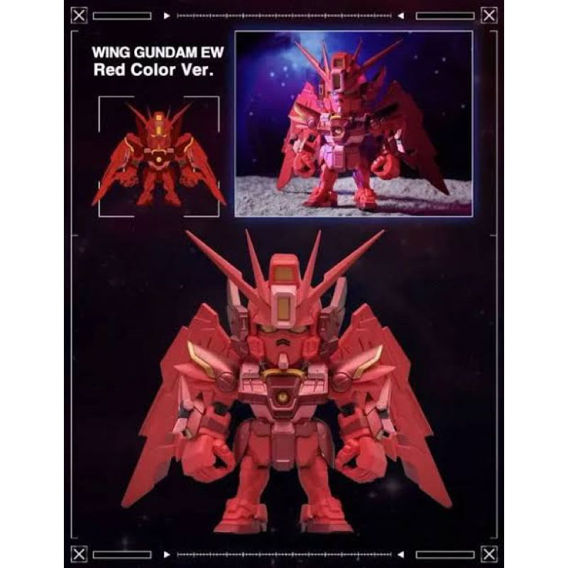 BANDAI QMSV MINI XXXG-00W0 WING GUNDAM ZERO EW - RED COLOR