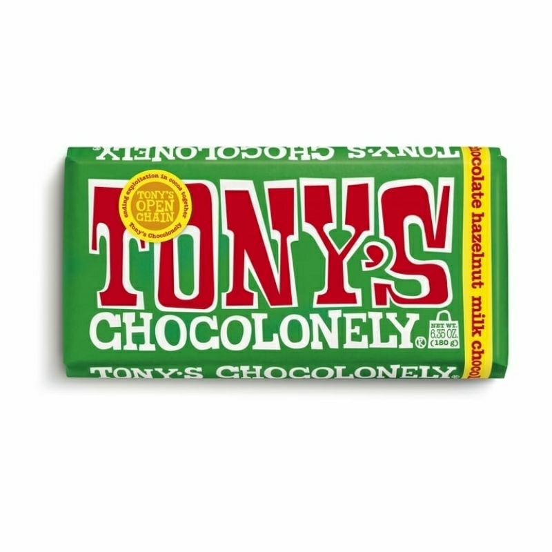 

TONY'S CHOCOLONELY 32% Milk Chocolate Hazelnut Bar 180g