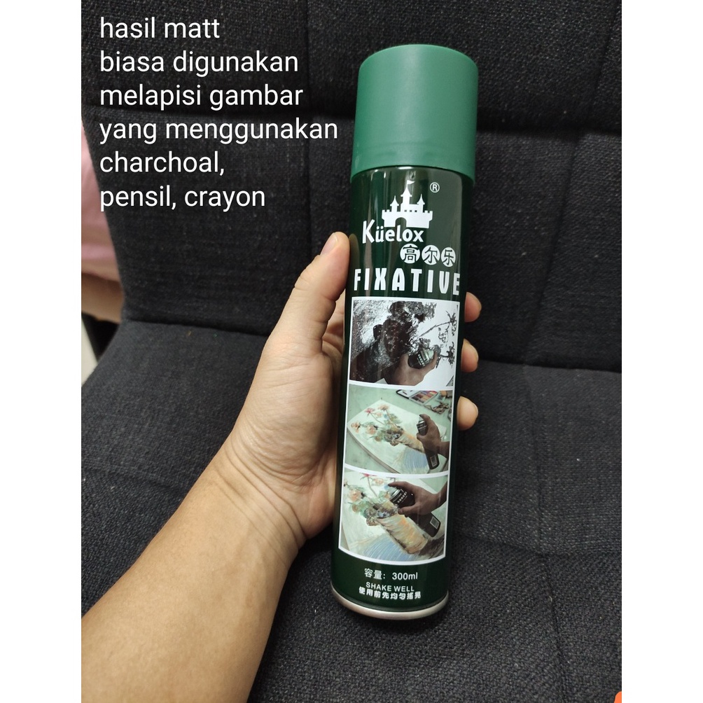 

Kekinian fixative kuelox 3 ml matt pelapis sketsa pensil crayon atau charcoal VKD
