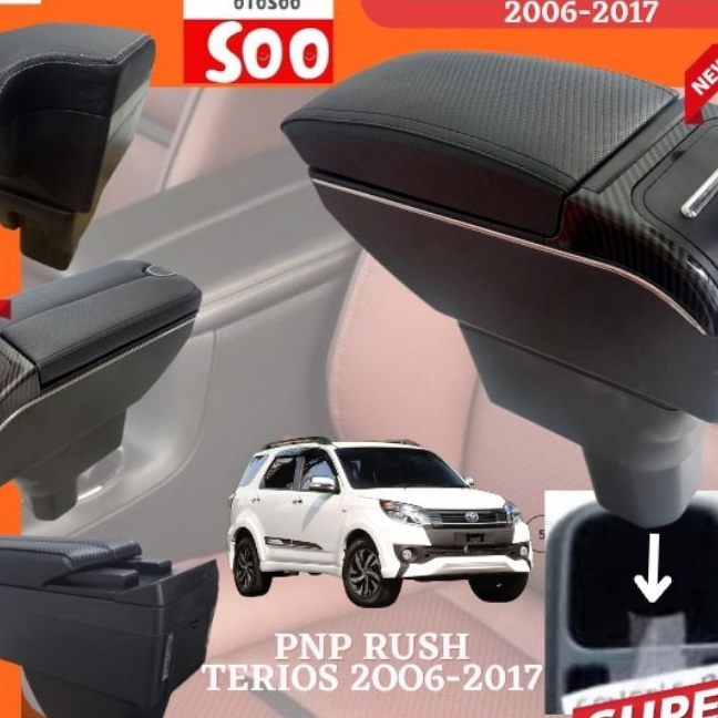 Terjangkau ARMREST TERIOS RUSH 26217 Console Box RUSH TERIOS  USB LED