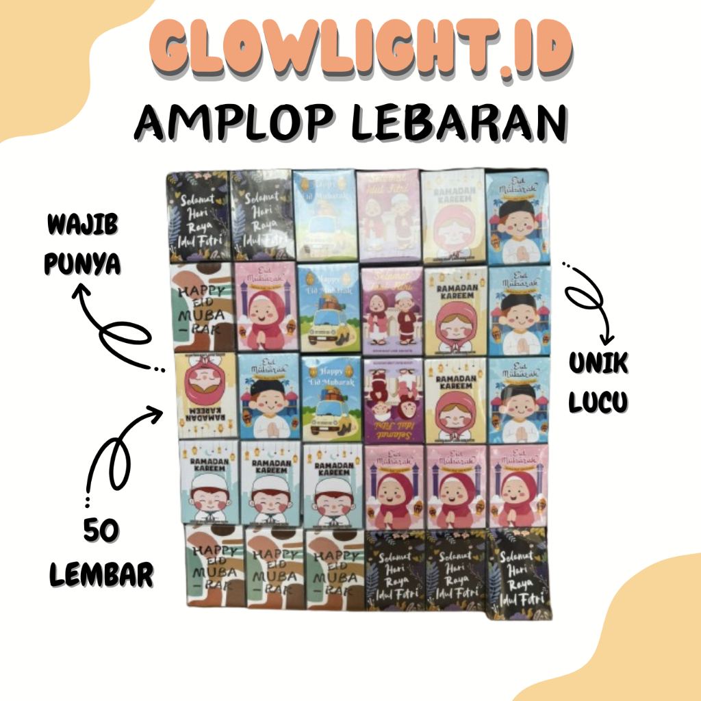

AMPLOP LEBARAN MIKA ISI 50 LEMBAR AMPLOP IDUL FITRI MOTIF RANDOM