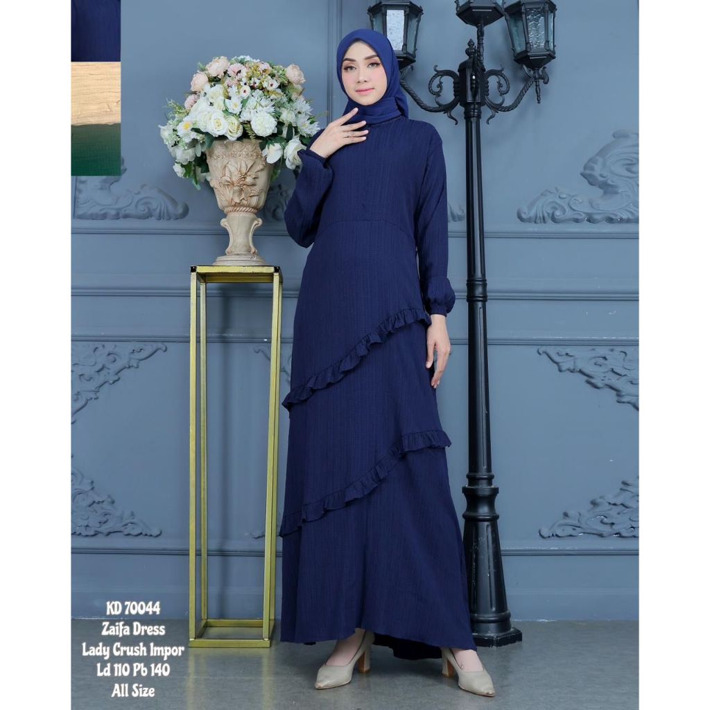 KD 70044 (isi 2) ASYA Gamis Lady Crush Import Lebar Mayung Premium Polos Cantik Home Dress Muslimah 
