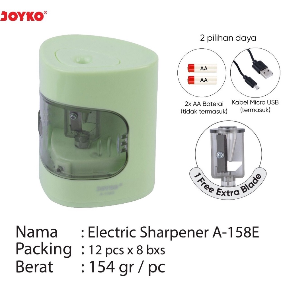 

Harga murah rautan elektrik joyko a 158 E electric sharpener sleper M8I