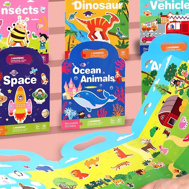 Limit Buku Stiker reusable REUSABLE STICKER BOOK Buku Stiker Anak Reusable Sticker Sticker Activity 