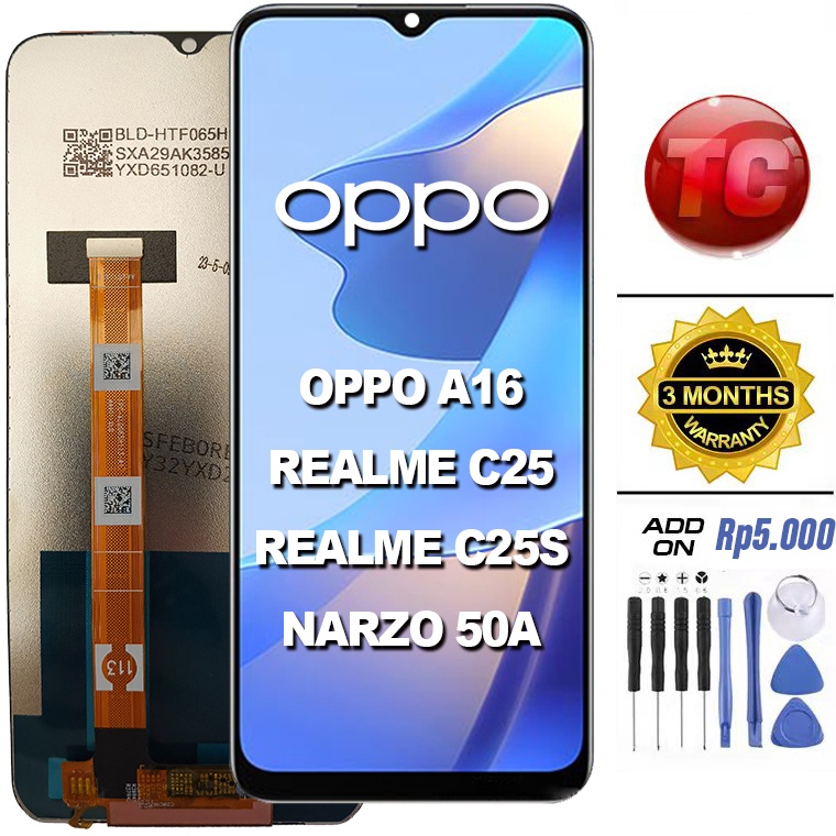 LCD OPPO A16 REALME C25S C25 NARZO 5A Original 1 LCD TOUCHSCREEN Fullset Crown Murah Ori Compatible For Glass Touch Screen Digitizer ART N3I9