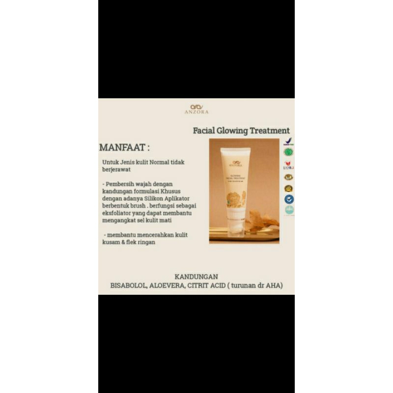pembersih wajah/Facial treatment Anzora/Anzora skincare/Anzora beauty/skincare halal/skincare BPOM