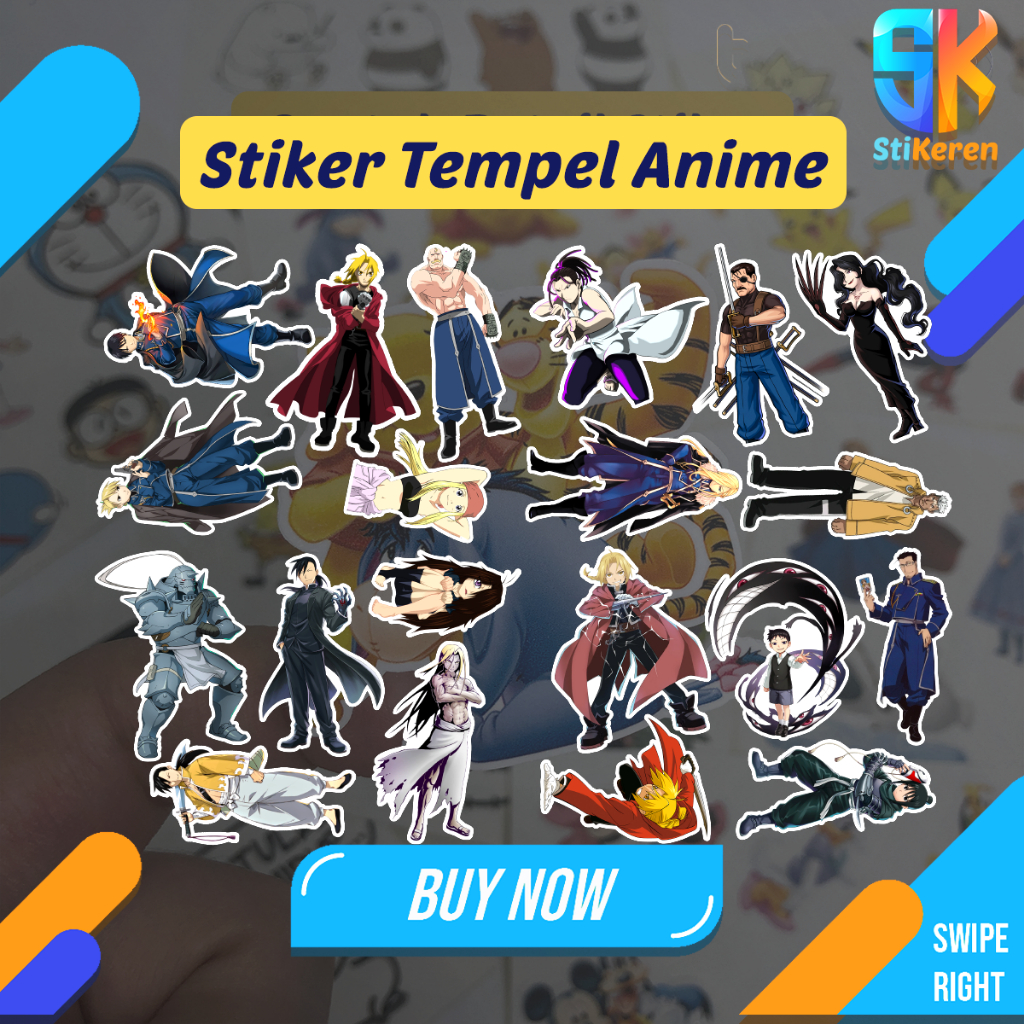 

Stiker Anime Fullmetal Alchemist untuk Laptop HP Kulkas Tumblr