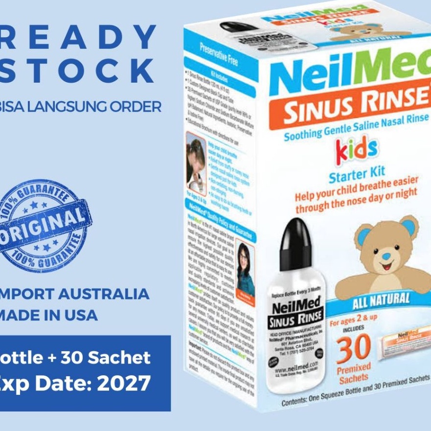 Ekstra Neilmed Sinus Rinse Kids Starter Kit 3 Premixed Sachets