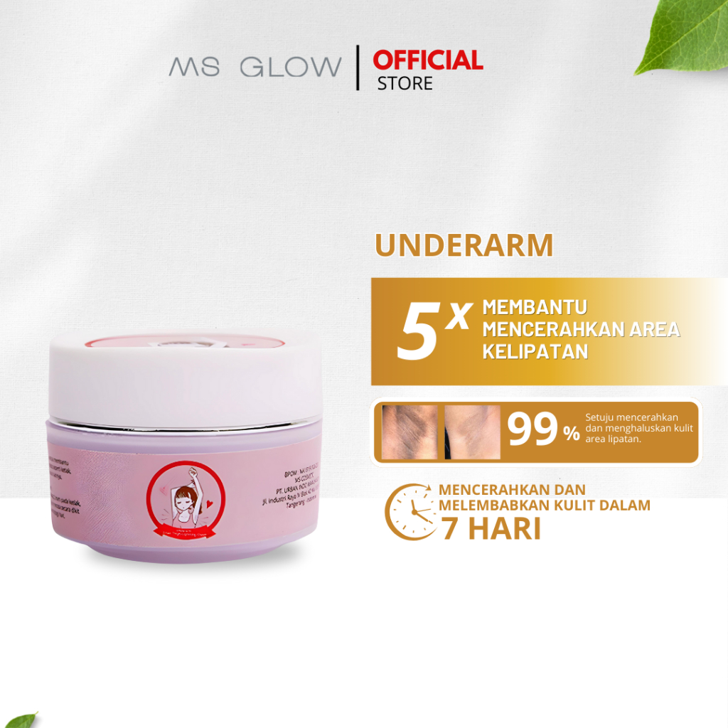 MS Glow Under Arm Krim Pemutih Ketiak dan Selangkangan Underarm Cream MS Glow