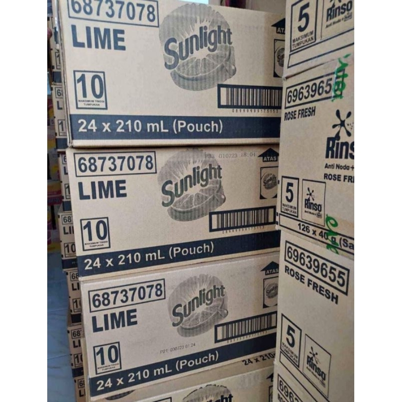 Sunlight 210ml, Harga Perkarton Isi 24pouch