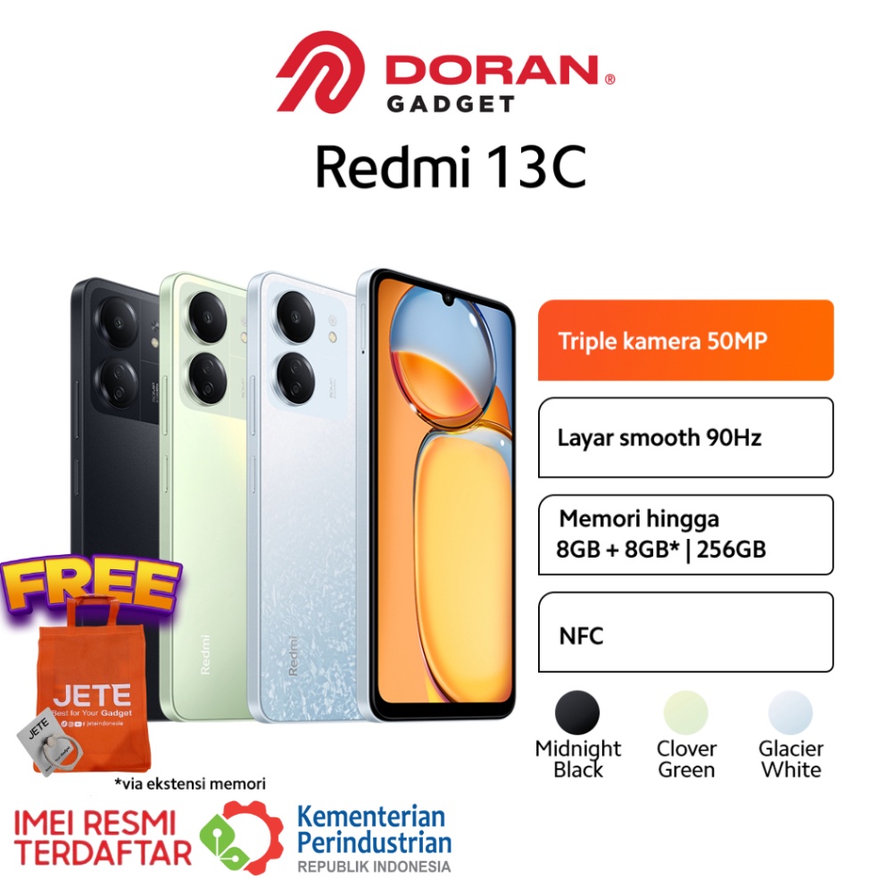 ART T99G Xiaomi Redmi 13C 6128GB 8256GB RAM 6GB 8GB ROM 128GB 256GB  Midninght Black  Clover Green  