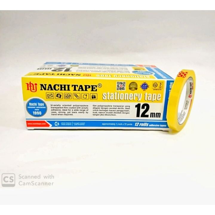 

ISOLASI ATAU STATIONERY TAPE YELLOW 12 MM 1 BOX 12 PCS