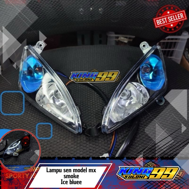Lampu Sen Mio MX Sen Mio Sporty Smile Custom Smoke Ice Blue