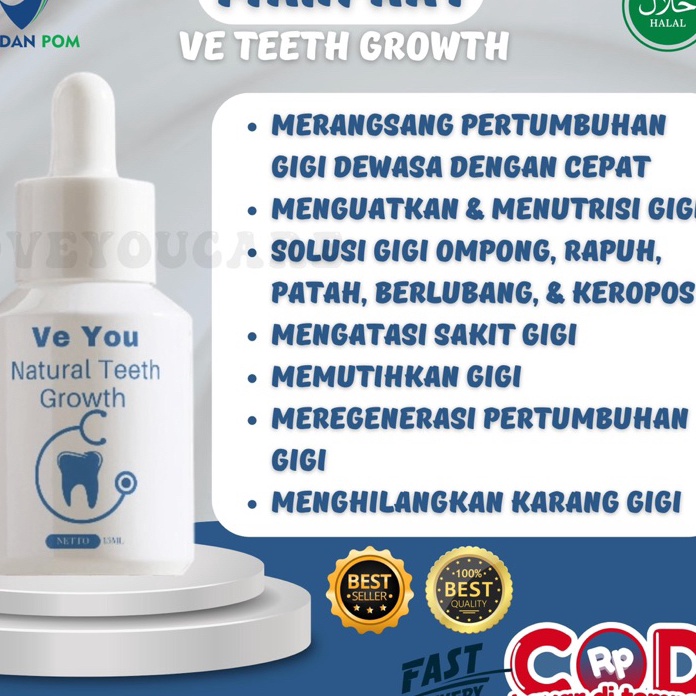 Cepat VE TEETH  Penumbuh gigi AMPUH  Obat penumbuh gigi  Penumbuh gigi berlubang  Penumbuh gigi ompo