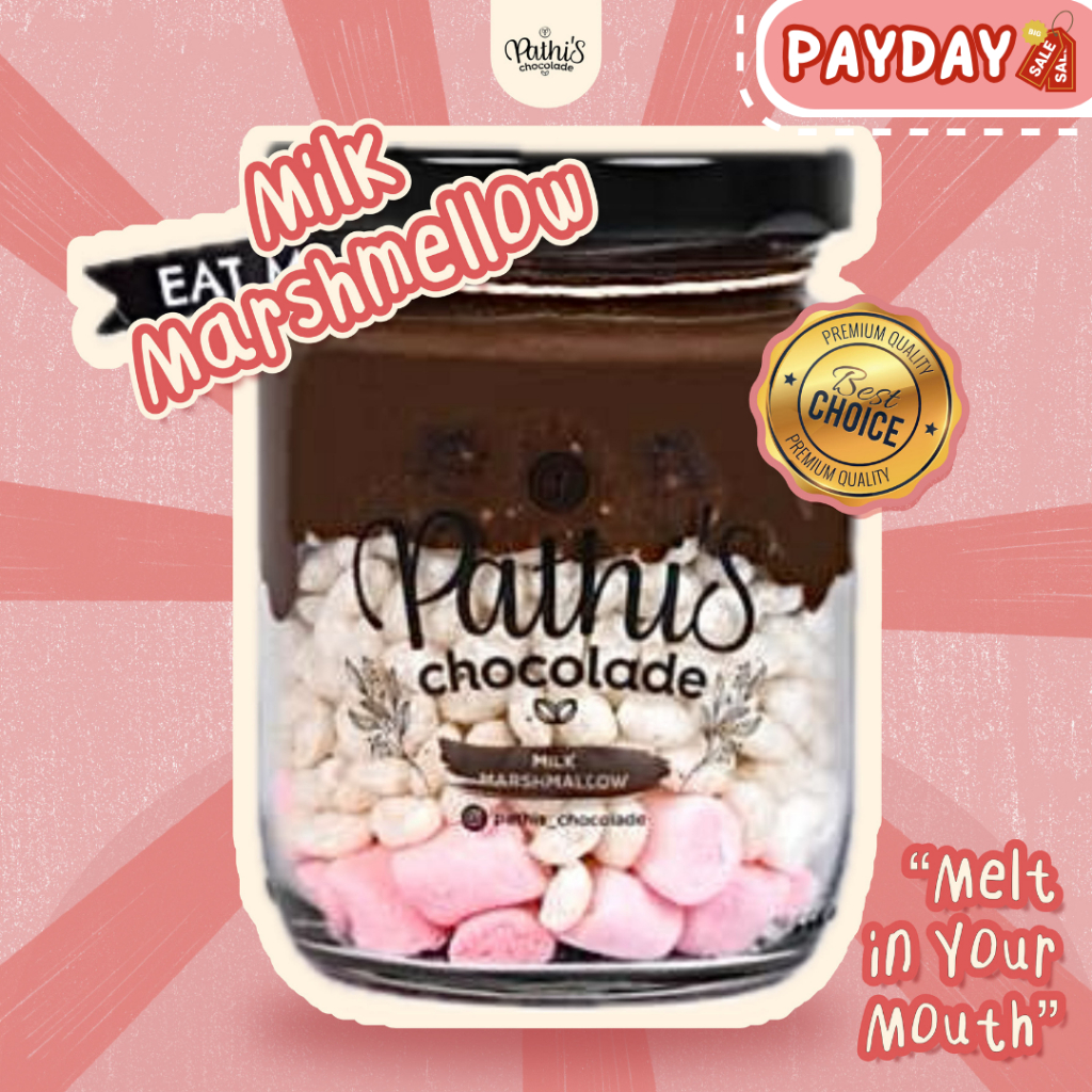 

MILK MARSHMALLOW - Pathis Chocolade Chocolate In Jar Cemilan Coklat Lumer Choco Crunchy