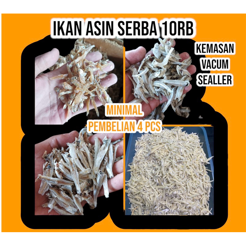 

IKAN ASIN SERBA 10RB BABY CUMI / KAPASAN / TERI JENGKI