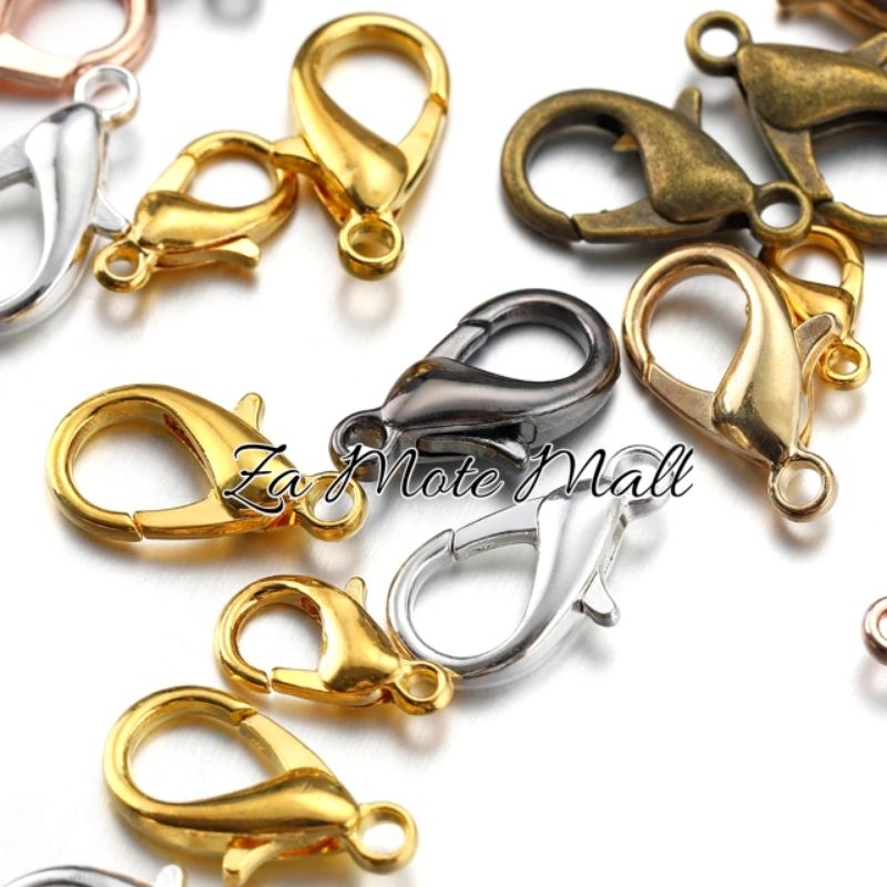 Kokot Udang Silver/gold 12mm isi 20pcs