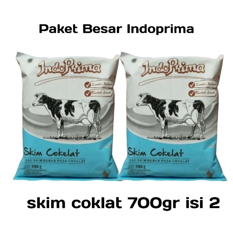 

(isi 2x700gr) Susu indoprima skim coklat paket besar