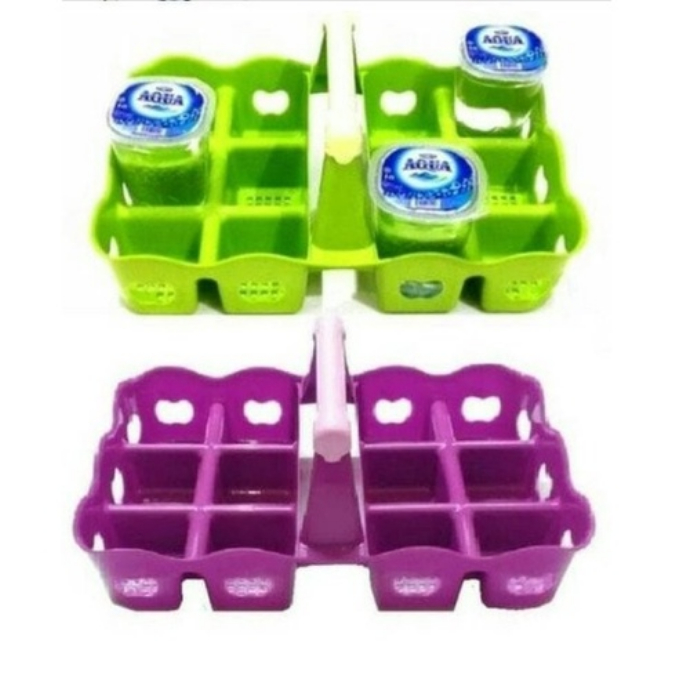 KERANJANG AQUA / LUBANG RAK AQUA GELAS 12 CUP / TATAKAN MINUMAN