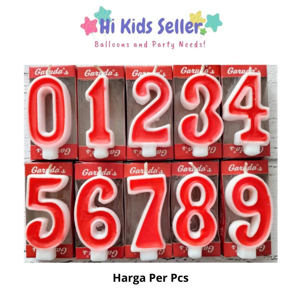Promo Terbaru✅ Lilin Angka Merah Putih Kecil Eceran | TERMURAH | TERLARIS | GROSIR