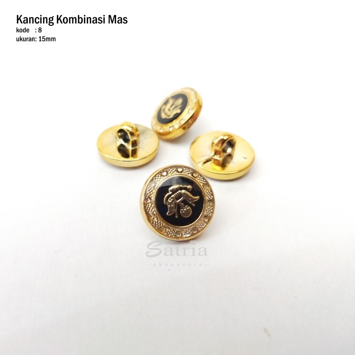 Kancing Jas Safari Emas Kancing Jamur / Kancing Kombinasi Premium Import