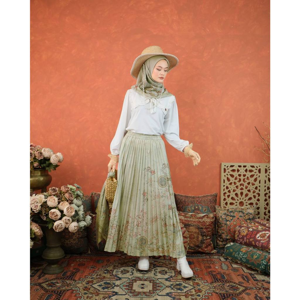 Rok Plisket Premium Motif Sophia By Rania Fashion