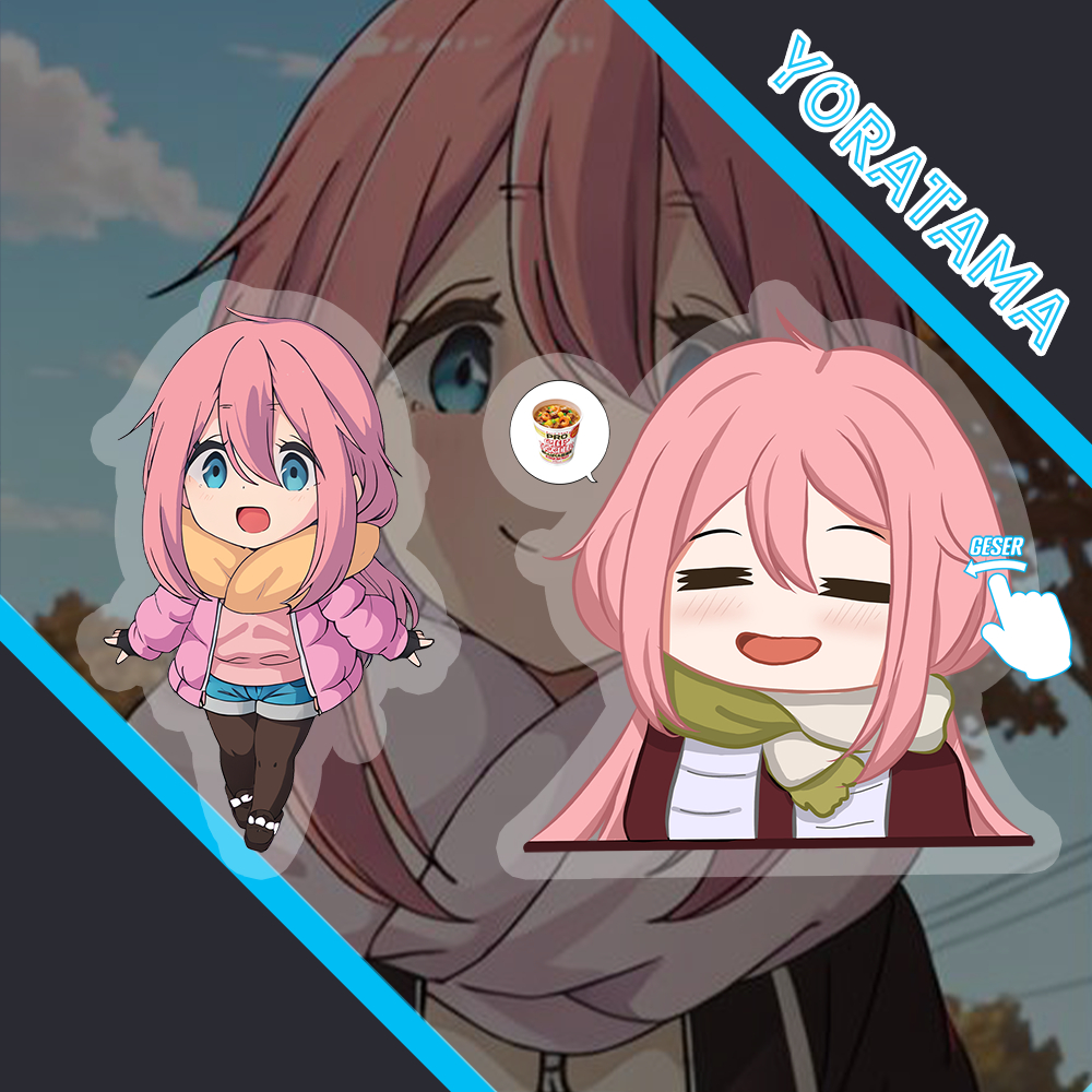 Gantungan Kunci Nadeshiko Yuru Camp, Keychain Anime Lucu