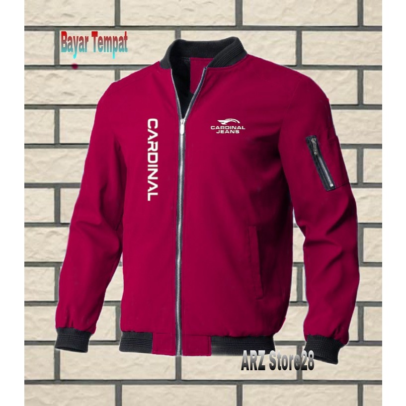 Terlaris  Free Jaket Prasut Bomber Text Putih Cardinal Jeans Kirka Sweater Distro Terbaru Jaket