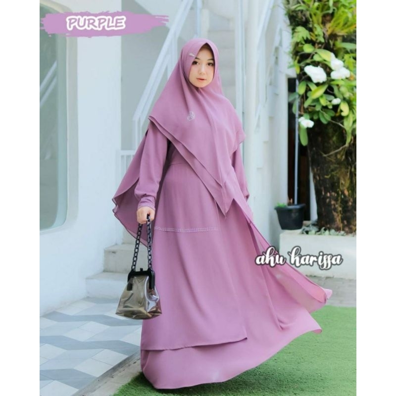 GAMIS AZEERA SET HIJAB /TERBARU LEBRAN 2024