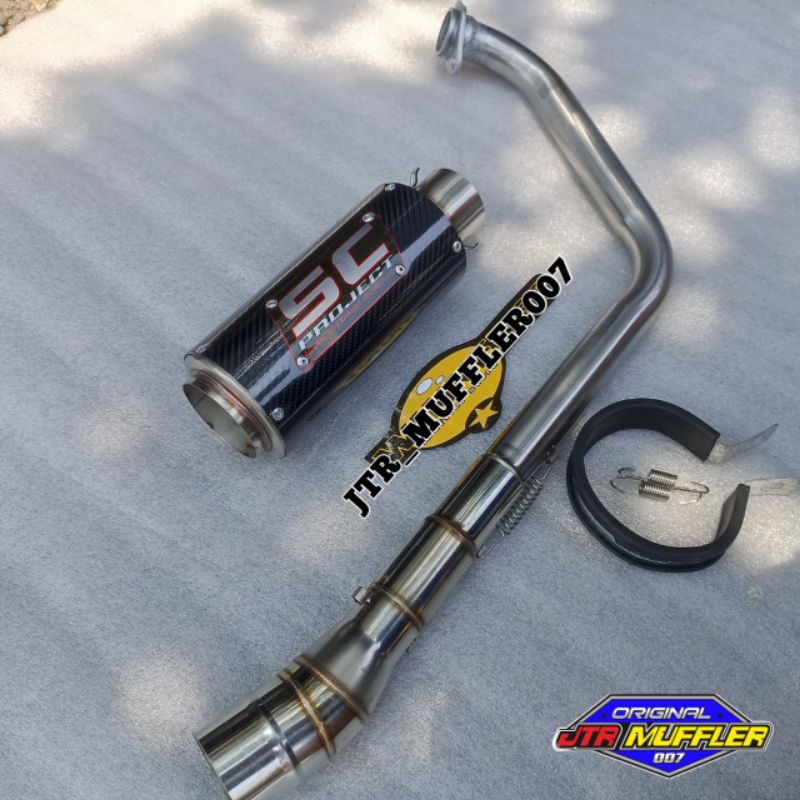 Knalpot Sc project underbelly Fz150i Vixion xsr 155 R15 Cbr 150r Gsx r150 Xabre 150