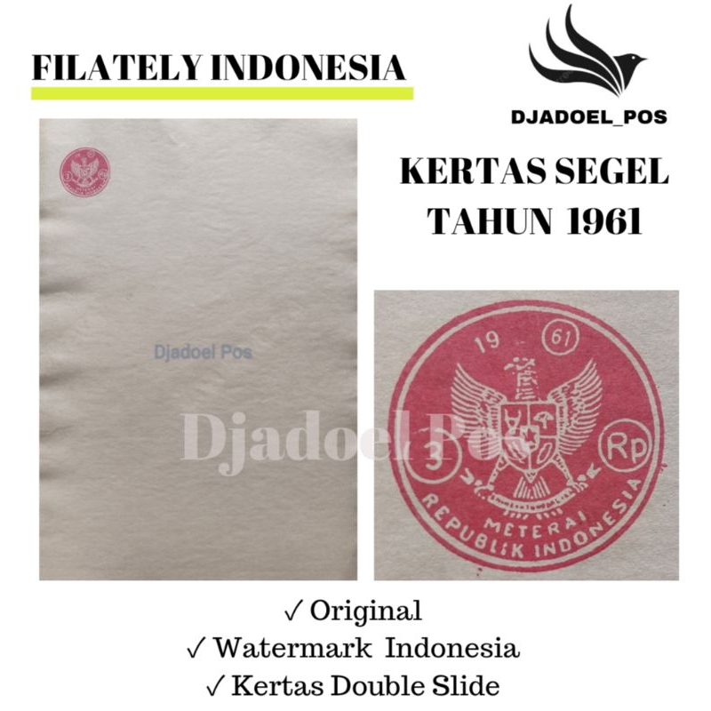 

KERTAS SEGEL TAHUN 1961 Double Asli